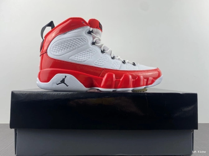 1st Kicks Shoes Jordan Gym Air 302370-160 9 White Red Retro 0820